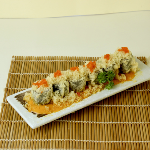 ROLL DA CÁ HỒI PHỦ TRỨNG TÔM 