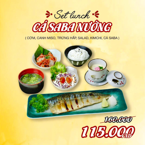 SET CÁ SABA NƯỚNG